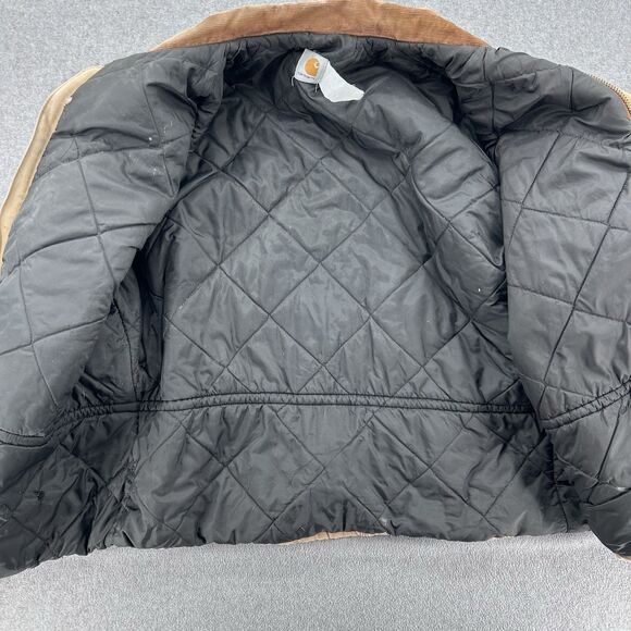 Vintage Carhartt Jacket Men XL Large Duck Canvas Chore Coat Corduroy Collar Barn - Picture 10 of 16